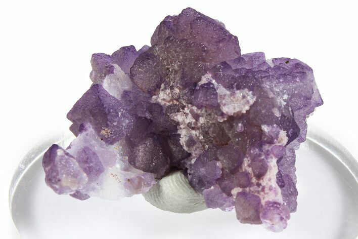Rich Purple Octahedral Fluorite Crystals w/ Druzy Quartz - Arizona #368343